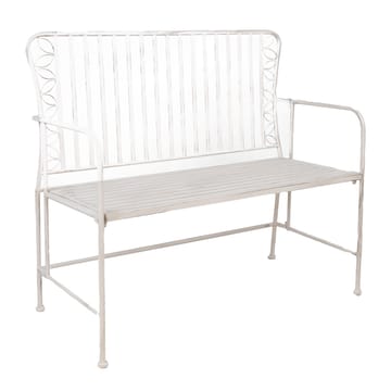 Bänk Jasmine 103x50x93 cm metall - antikvit - Utemöbler - Utesoffa - Trädgårdsbänk & utebänk