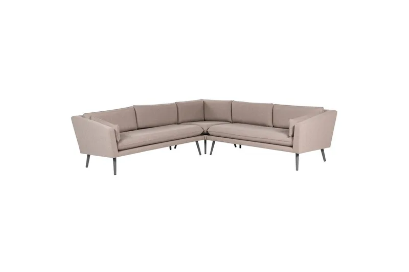 Hörnsoffa Loretello Beige/grå, Beige/grå