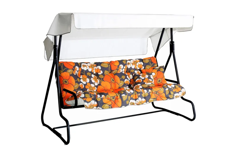 De Grande 3- pers. hammock, 77B - Grå/Orange - Utemöbler - Utesoffa - Hammock