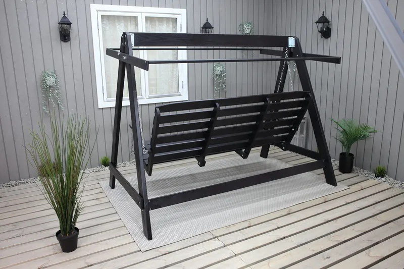 Pelle Hammock utan Tak - Mörkbrun - Utemöbler - Utesoffa - Hammock