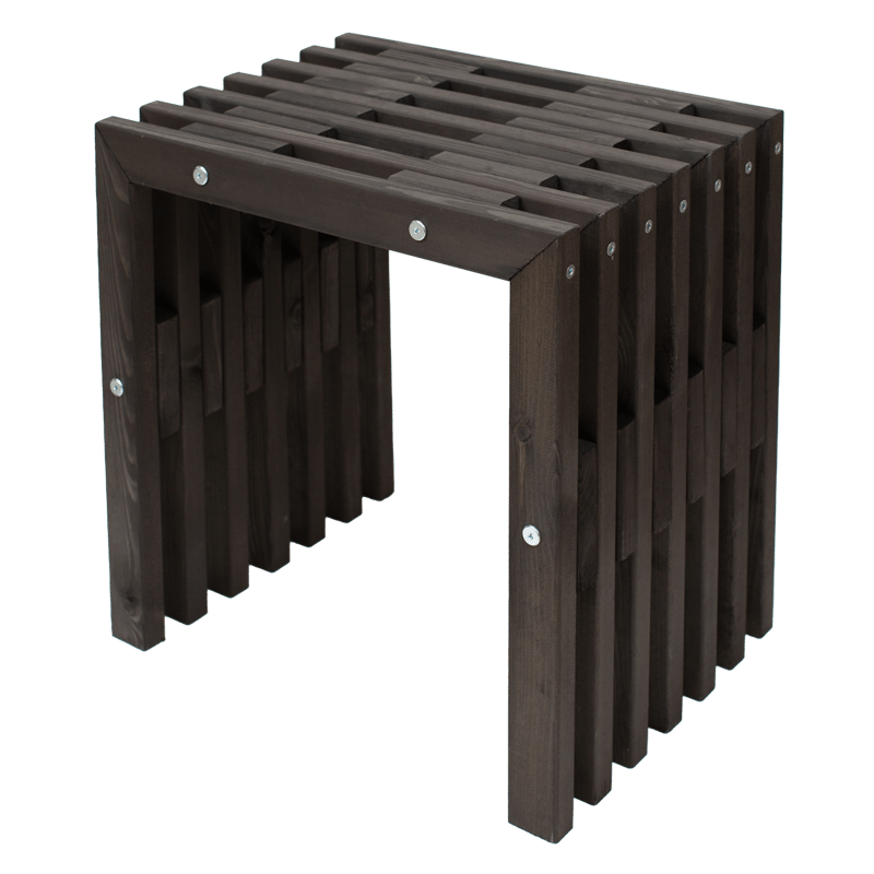 Hillerstorp EcoFurn Bänk Utomhus 45 cm Furu svart oljad, Furu svart oljad
