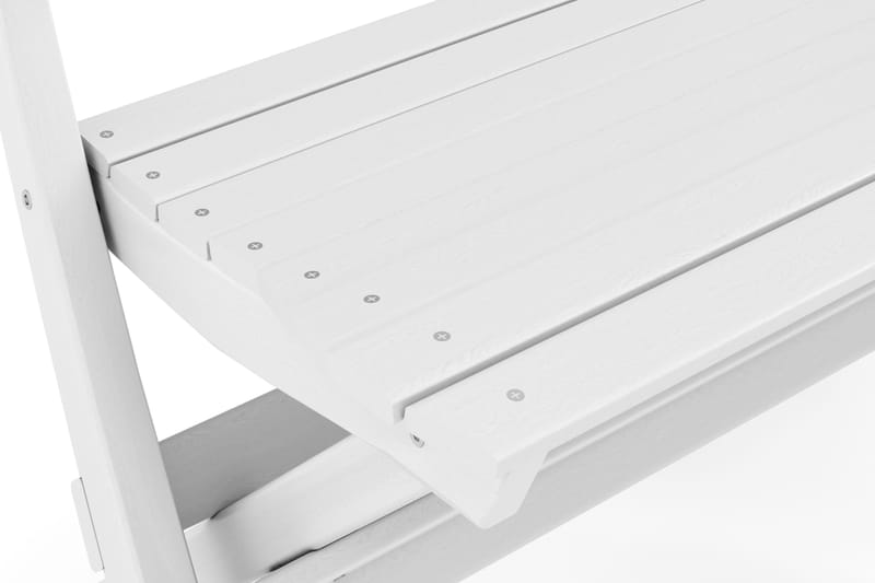 Landet liten soffa utomhus 110x60x89 cm - Träsoffa akacia - Vit - Utemöbler - Utesoffa - Trädgårdssoffa
