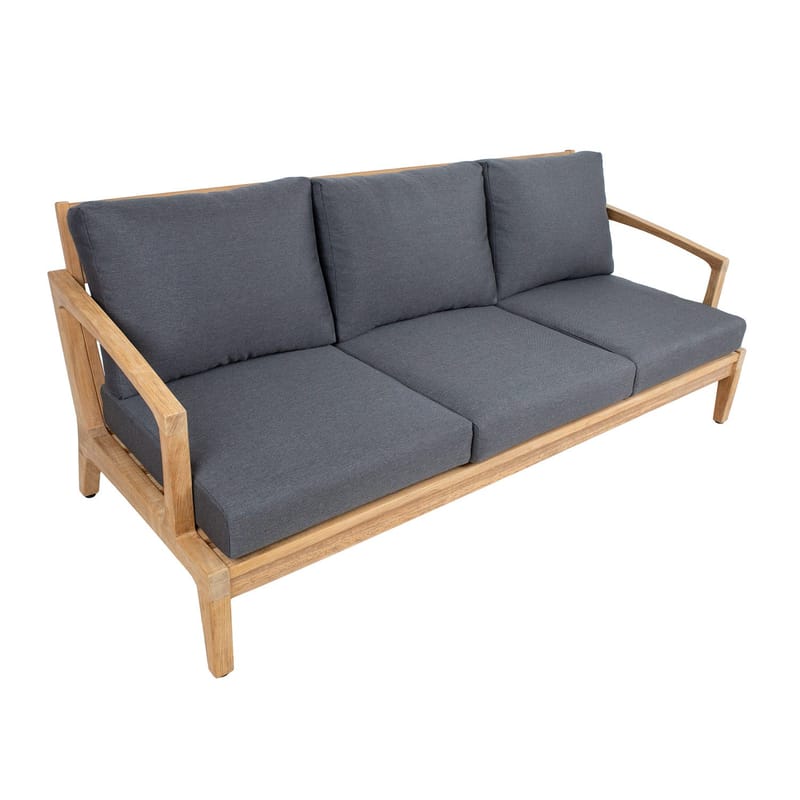 Soffa Maldive 3-sits - Brun - Utemöbler - Utesoffa - Trädgårdssoffa