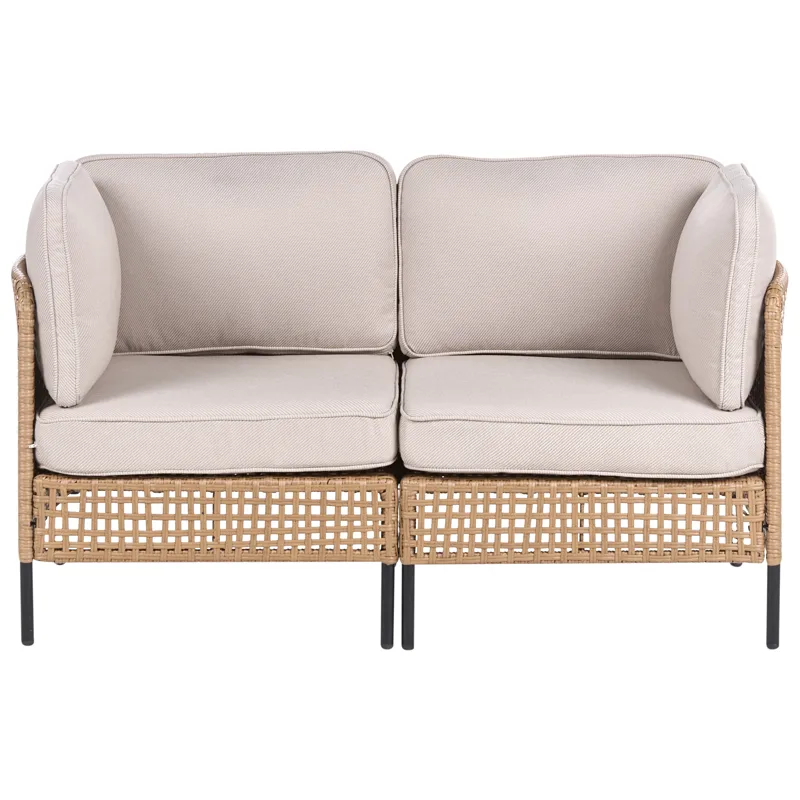 Soffa utomhus 2-Sits Omegana Konstrotting, Beige/Svart