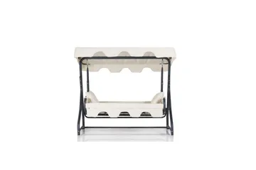 Trädgårds Trippel Gungstol Gowanda (200 x 165 x 110 cm) Vit - Vit - Utemöbler - Utesoffa - Hammock