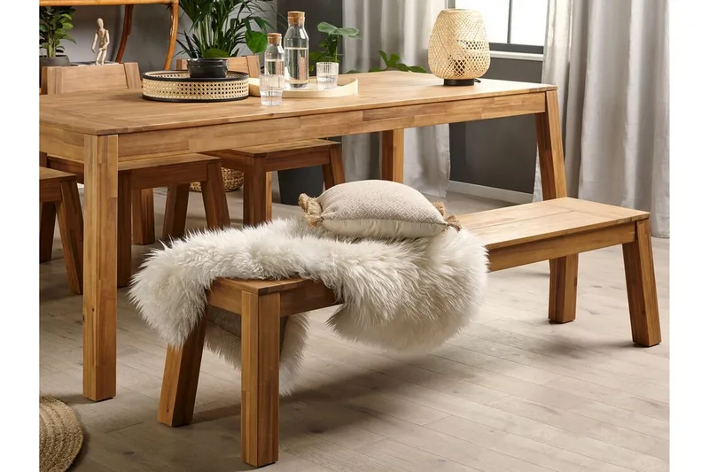 Coteto 3-sits Sittbänk Utomhus 160 cm - Akacia - Utemöbler - Utesoffa - Trädgårdsbänk & utebänk