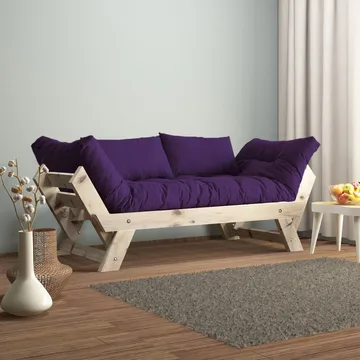 Zylar 2-sits Bäddsoffa - Lila/Natur - Möbler - Soffa - Bäddsoffa - Bäddsoffa 2 sits