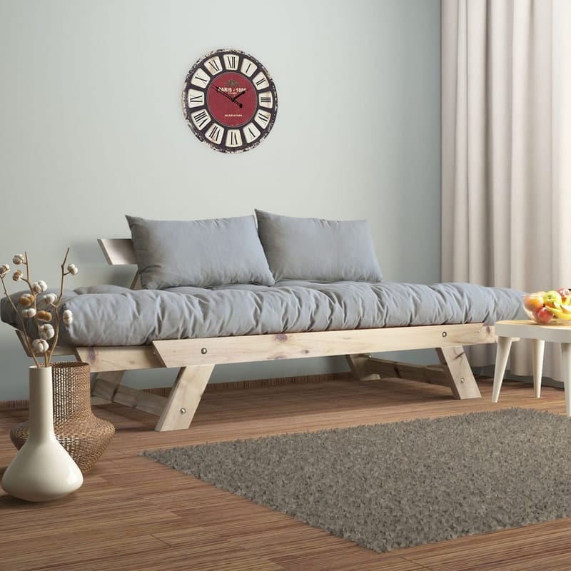 Zylar 2-sits Bäddsoffa - Natur/Mörkgrå - Möbler - Soffa - Bäddsoffa - Bäddsoffa 2 sits
