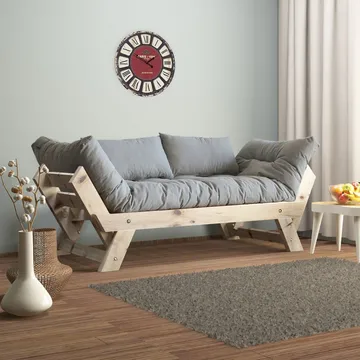 Zylar 2-sits Bäddsoffa - Natur/Mörkgrå - Möbler - Soffa - Bäddsoffa - Bäddsoffa 2 sits