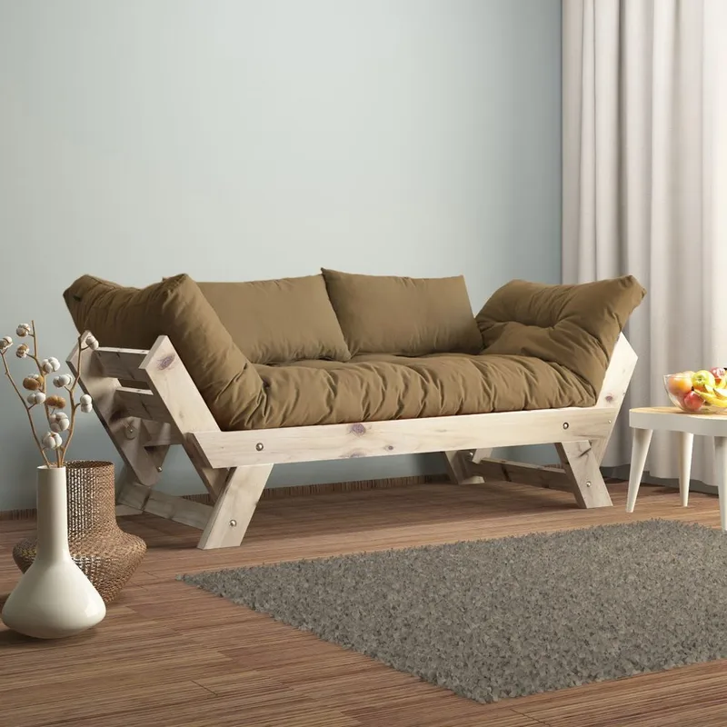 Zylar 2-sits Bäddsoffa - Taupe/Natur - Möbler - Soffa - Bäddsoffa - Bäddsoffa 2 sits