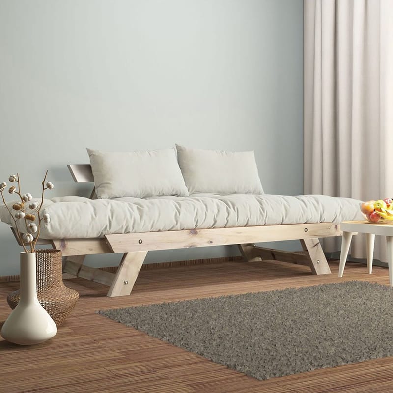 Zylar 2-sits Bäddsoffa - Vit/Natur - Möbler - Soffa - Bäddsoffa - Bäddsoffa 2 sits