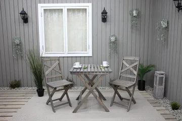 Edilma Klappstol Utomhus - Grå - Utemöbler - Utestol & trädgårdsstol - Caféstol & klappstol utomhus