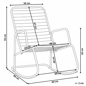 Gungstol utomhus Turi Metall - Vit - Utemöbler - Utestol & trädgårdsstol - Gungstol utomhus