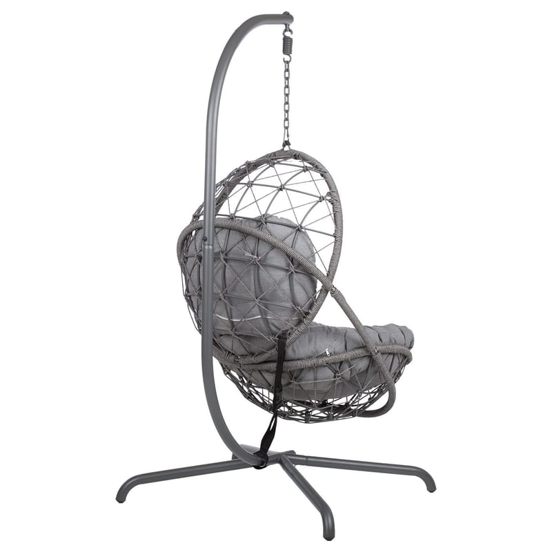 Hängstol Amara 134x134x196 cm - Mörkgrå - Utemöbler - Utestol & trädgårdsstol - Hängstol utomhus - Hängstol med stativ