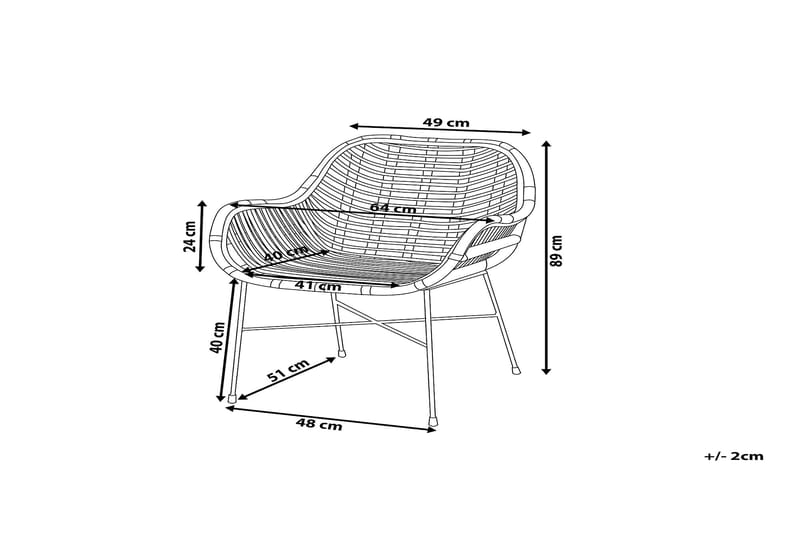 Canora Trädgårdsstol 51 cm - Svart - Utemöbler - Utestol & trädgårdsstol - Matstol & karmstol utomhus