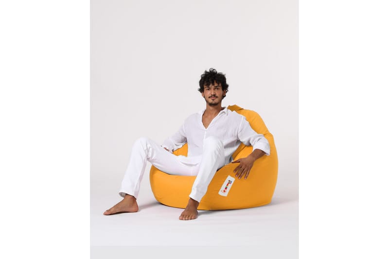 Sittsäckar utomhus Hunny Sittsäck Utomhus 115 cm Gul - Utemöbler - Utestol & trädgårdsstol - Sittsäckar utomhus