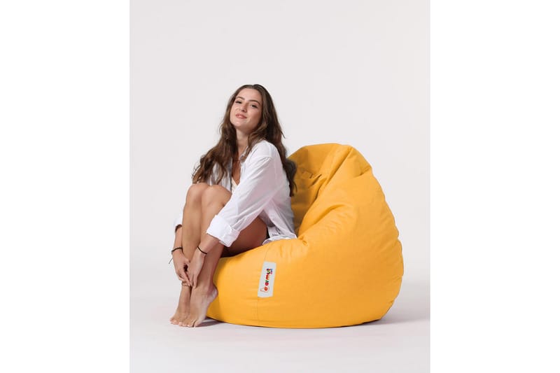 Sittsäckar utomhus Hunny Sittsäck Utomhus 115 cm Gul - Utemöbler - Utestol & trädgårdsstol - Sittsäckar utomhus