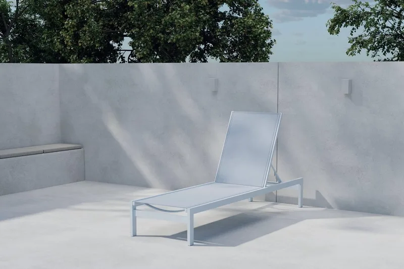 Solstol Copacabana Utomhus - Ljusblå - Utemöbler - Utestol & trädgårdsstol - Solsäng & Solvagnar