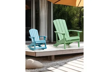 Trädgårdsgungstol Adirondack - Blå - Utemöbler - Utestol & trädgårdsstol - Gungstol utomhus