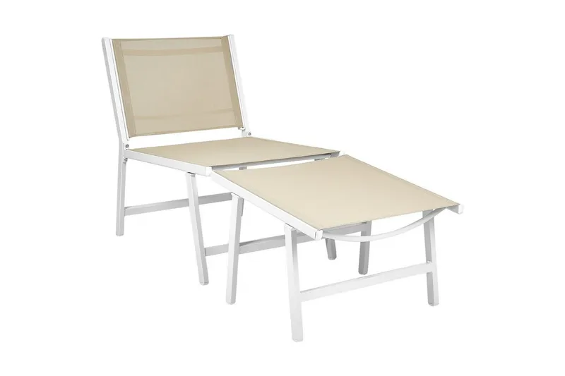 Trädgårdsstol set om 2 Marceddi - Beige, vit - Utemöbler - Utestol & trädgårdsstol - Utefåtölj & loungefåtölj