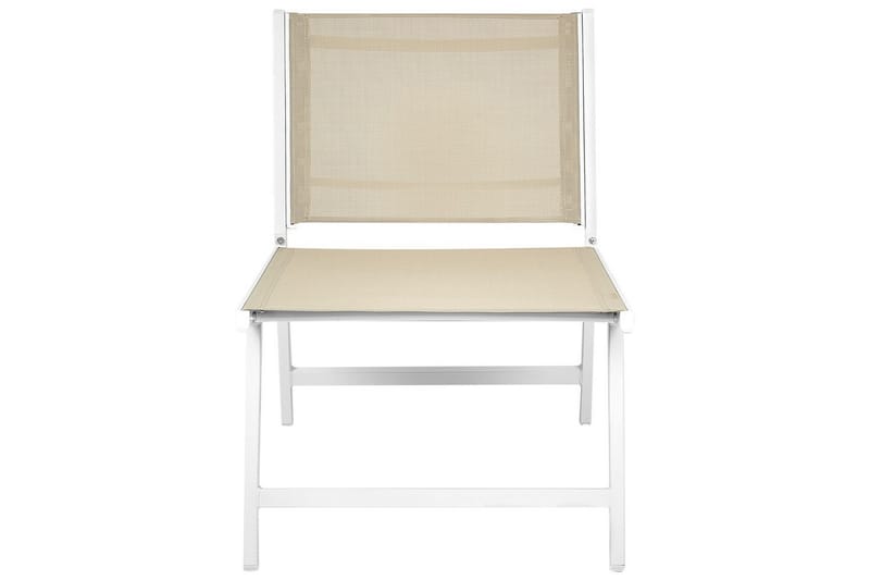 Trädgårdsstol set om 2 Marceddi - Beige, vit - Utemöbler - Utestol & trädgårdsstol - Utefåtölj & loungefåtölj