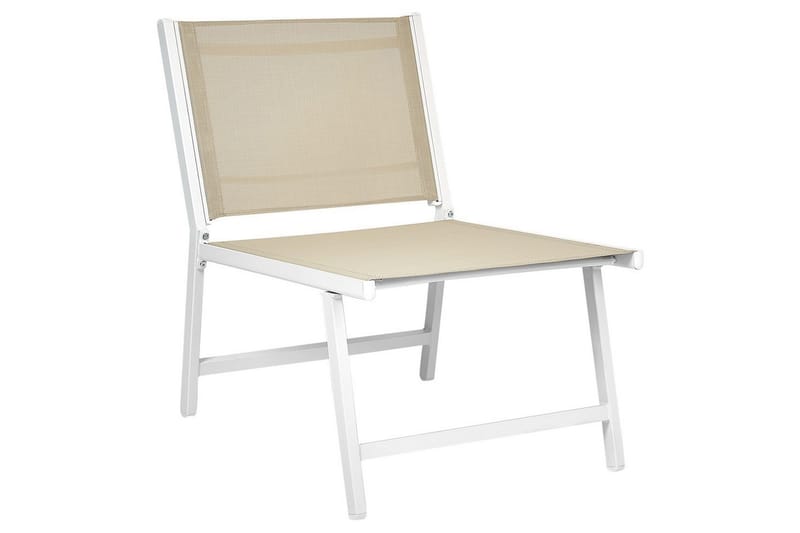 Trädgårdsstol set om 2 Marceddi - Beige, vit - Utemöbler - Utestol & trädgårdsstol - Utefåtölj & loungefåtölj