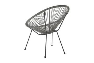 Cayaco Utestol 2-pack - Konstrotting/Mörkgrå - Utemöbler - Utestol & trädgårdsstol - Utefåtölj & loungefåtölj