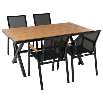 Matgrupp Tiano - Brun - Utemöbler - Utegrupp - Matgrupp utomhus