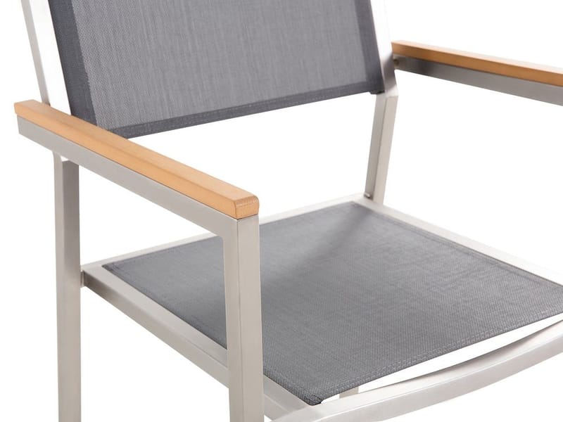 Bacoli Matgrupp Utomhus 180 cm + 6 Utestolar - Grå - Utemöbler - Utegrupp - Matgrupp utomhus