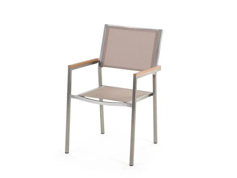 Bacoli Matgrupp Utomhus 180 cm + 6 Utestolar - Grå - Utemöbler - Utegrupp - Matgrupp utomhus