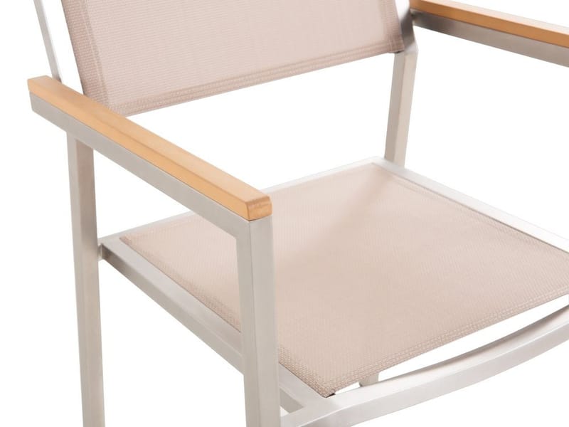 Bacoli Matgrupp Utomhus 180 cm + 6 Utestolar - Grå - Utemöbler - Utegrupp - Matgrupp utomhus