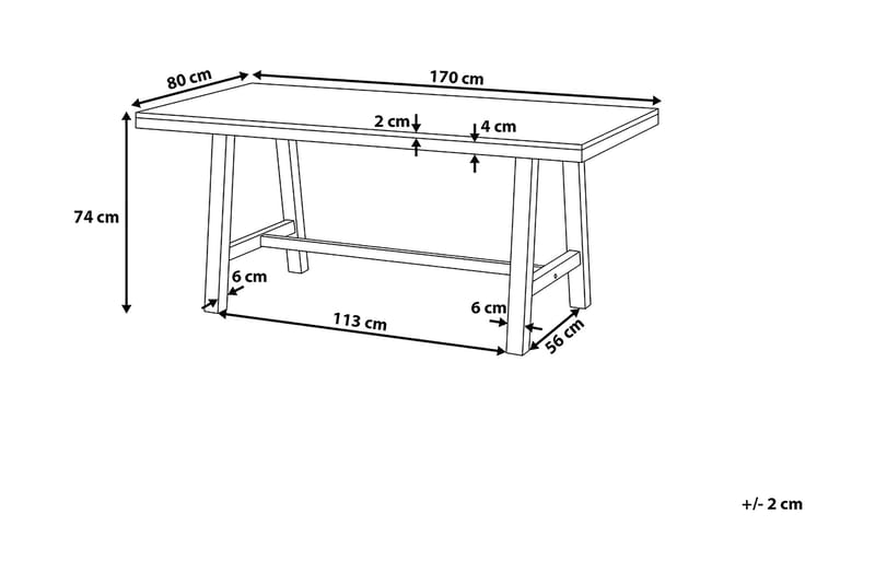Scania Trädgårdmöbelset Utebord+ 2 Bänkar Utomhus 80 cm - Svart - Utemöbler - Utegrupp - Matgrupp utomhus