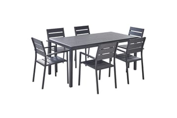 Matsalsset Vernio Svart - Svart - Utemöbler - Utegrupp - Matgrupp utomhus