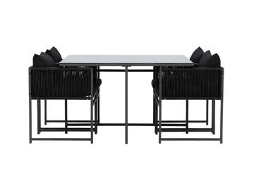 Noto Matgrupp Utomhus 4-sits - Svart - Utemöbler - Utegrupp - Matgrupp utomhus