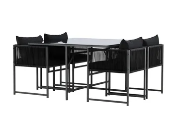 Noto Matgrupp Utomhus 4-sits - Svart - Utemöbler - Utegrupp - Matgrupp utomhus