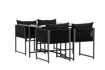 Noto Matgrupp Utomhus 4-sits - Svart - Utemöbler - Utegrupp - Matgrupp utomhus