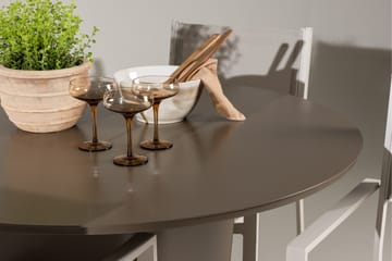 Santa Fe Matgrupp Utomhus + 4 Utestolar - Brun - Utemöbler - Utegrupp - Matgrupp utomhus