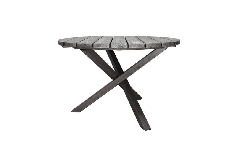 Utomhusmöbelgrupp Ø 112 cm bord & 4 Merida grå stolar Grå - Grå - Utemöbler - Utegrupp - Matgrupp utomhus