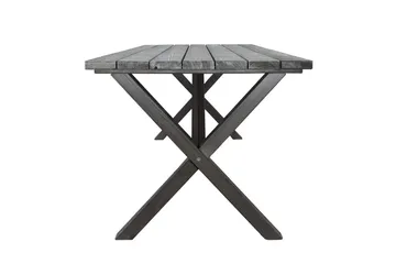 Utomhusmöbelgrupp 190 cm Bord & 6 Merida grå stolar Grå - Grå - Utemöbler - Utegrupp - Matgrupp utomhus