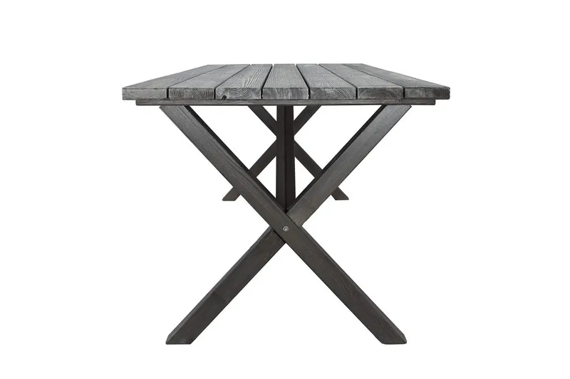 Utomhusmöbelgrupp 190 cm Bord & 6 Merida grå stolar Grå - Grå - Utemöbler - Utegrupp - Matgrupp utomhus