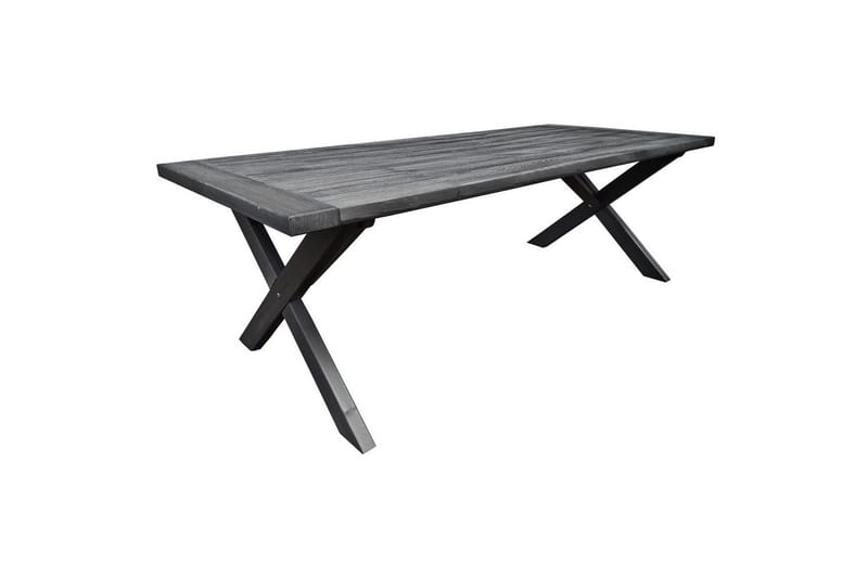Utomhusmöbelgrupp 220 cm bord & 6 Merida grå stolar Grå - Grå - Utemöbler - Utegrupp - Matgrupp utomhus